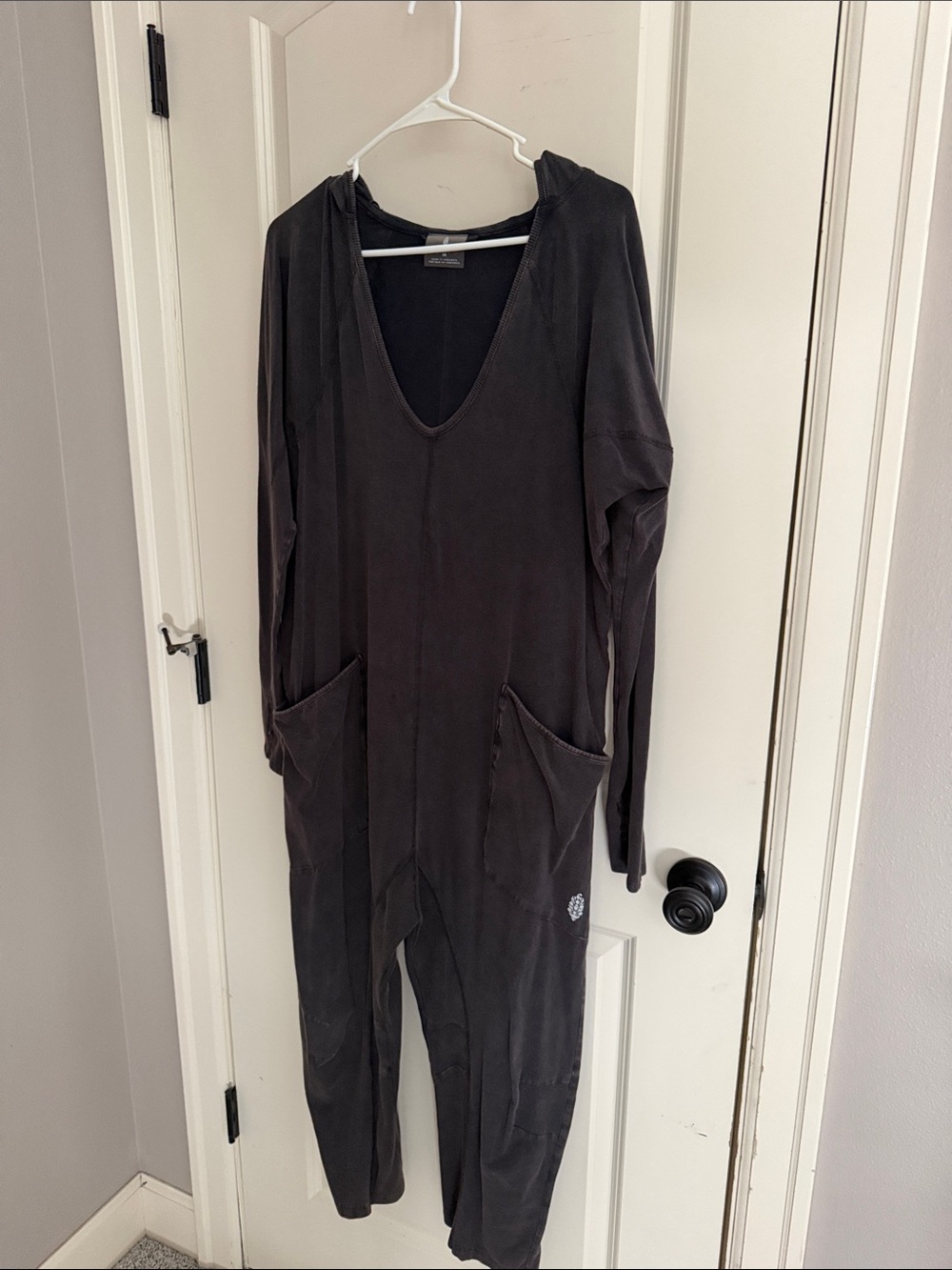 FP Movement by Free People Black /Charcoal Hotshot Hooded Jumpsuit